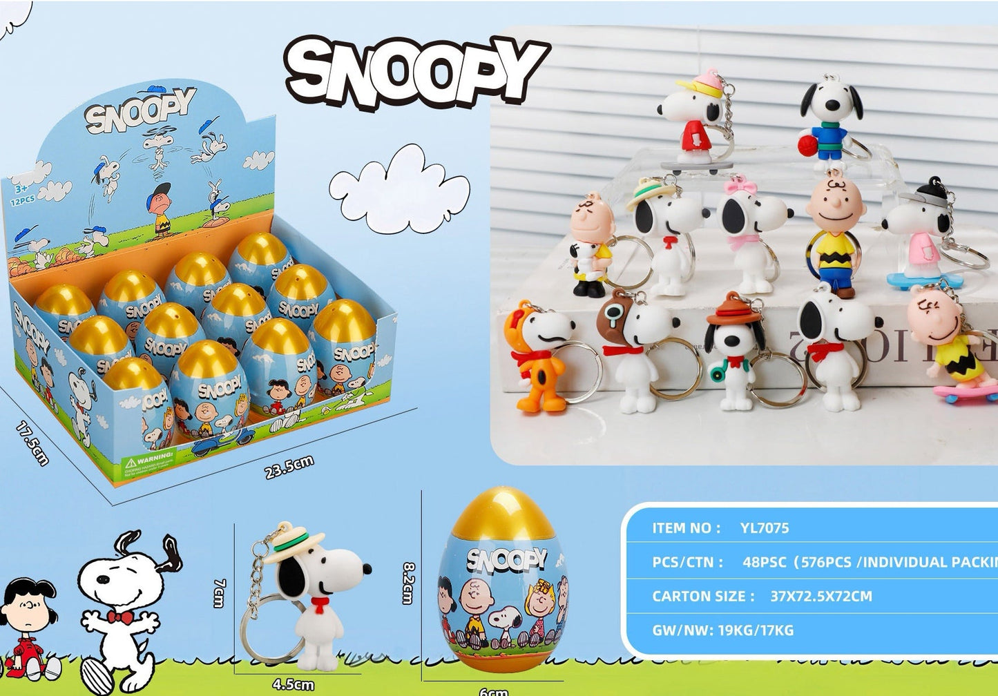 HUEVO SORPRESA SNOOPY YL7075