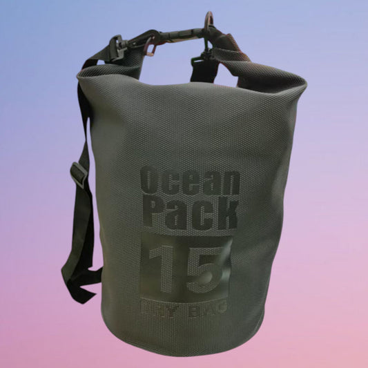 MOCHILA IMPERMEABLE 15L NEGRO