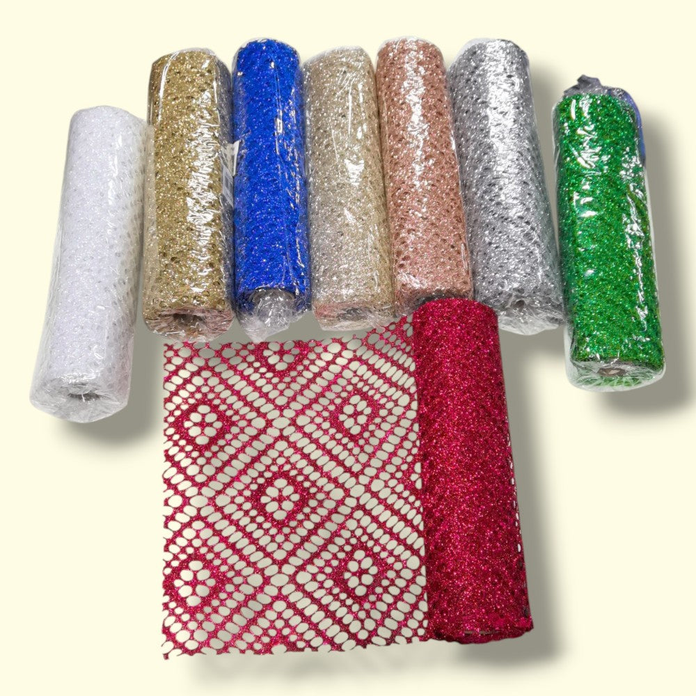 MALLA NAVIDAD 24CM ROMBOS