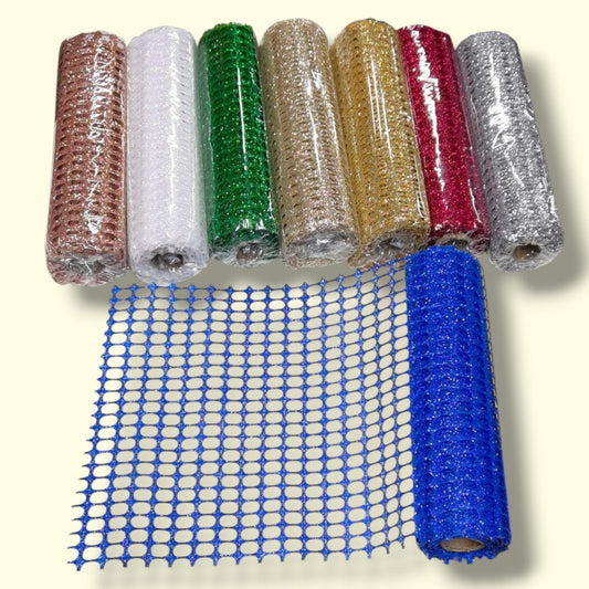 MALLA NAVIDAD 24CM CUADROS