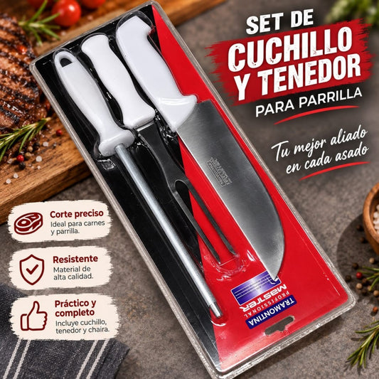 JUEGO CUCHILLO PARILLA H1212