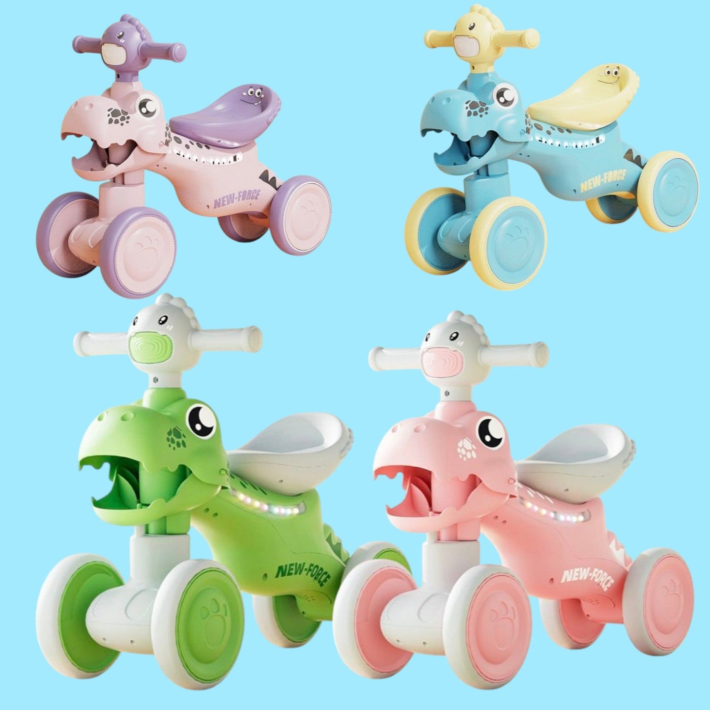 BICICLETA 4 RUEDA DINOSAURIO MBQ-2022