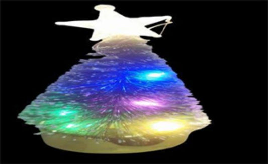 ARBOL MESA PEQ CON LUZ COLOR