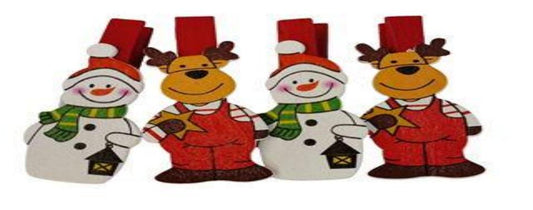 PRENSA MADERA NAVIDAD 4PCS