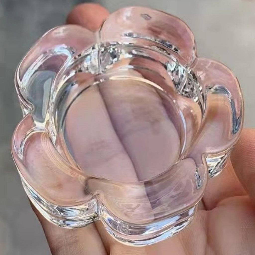 CANDELABRO VIDRIO FLOR