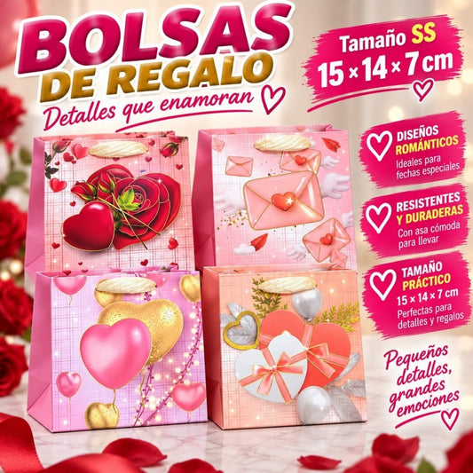 BOLSA REGALO SS 15*14*7CM AMOR