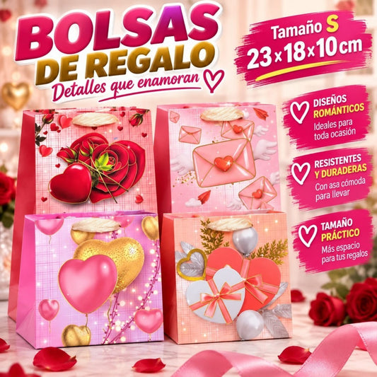 BOLSA REGALO S 23*18*10CM AMOR