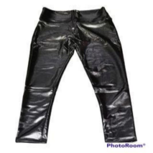 Pantalones de cuero negros