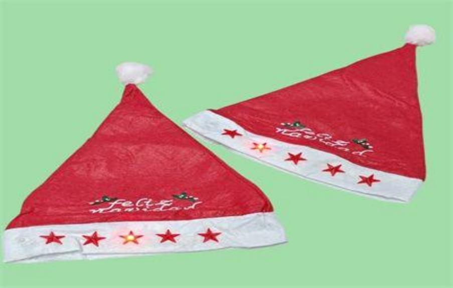 GORRO NAVIDAD ESTRELLA LUZ FELIZ