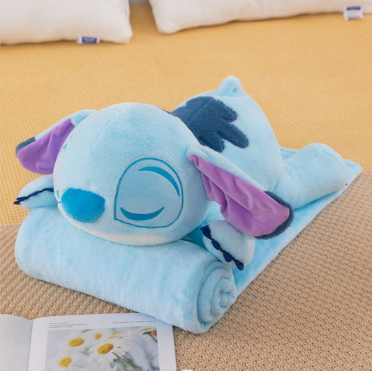 COBIJA ALMOHADA STITCH AZUL