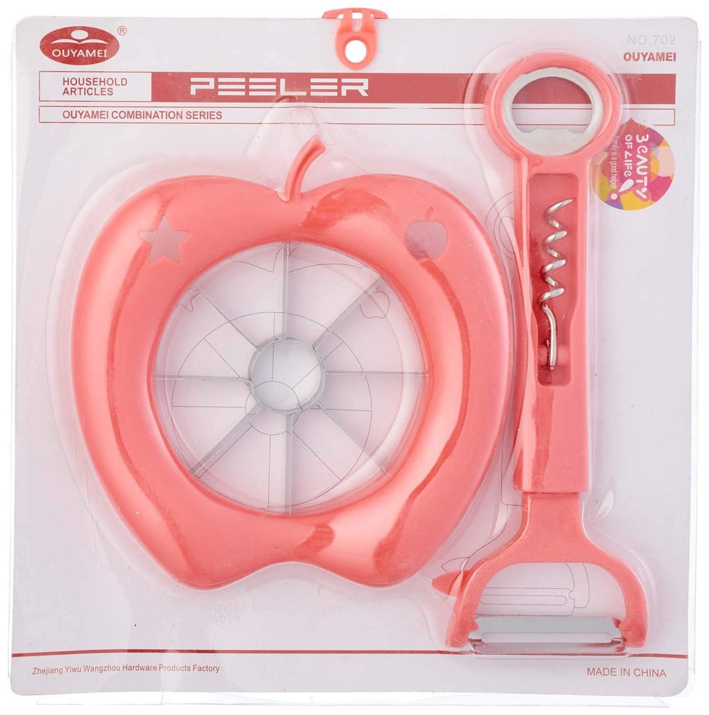 Cortador de manzanas + Abridor de botellas