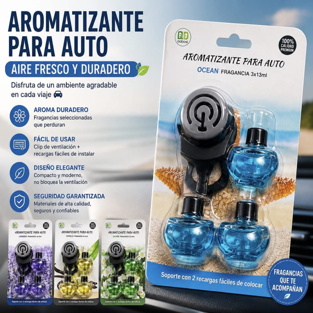 AMBIENTADOR PARA REJILLA DE AUTO 3EN1 6078