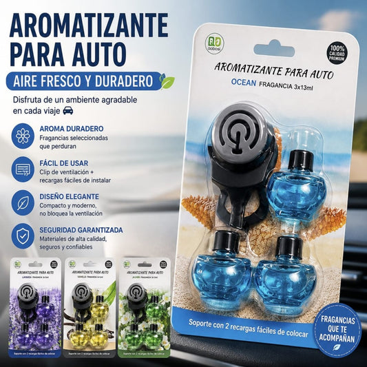 AMBIENTADOR PARA REJILLA DE AUTO 3EN1 6078