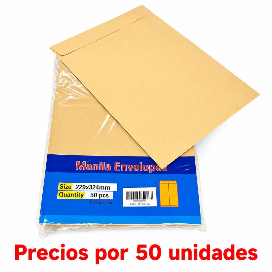SOBRE MANILA TAMANO A4 50PCS B