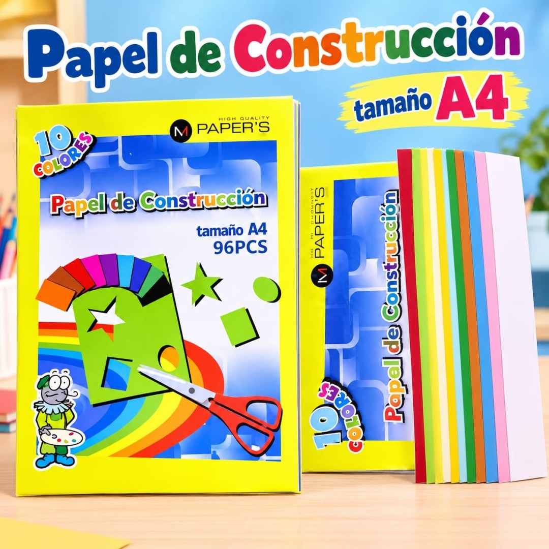 PAPEL CONSTRUCCION COLORES A4 96H