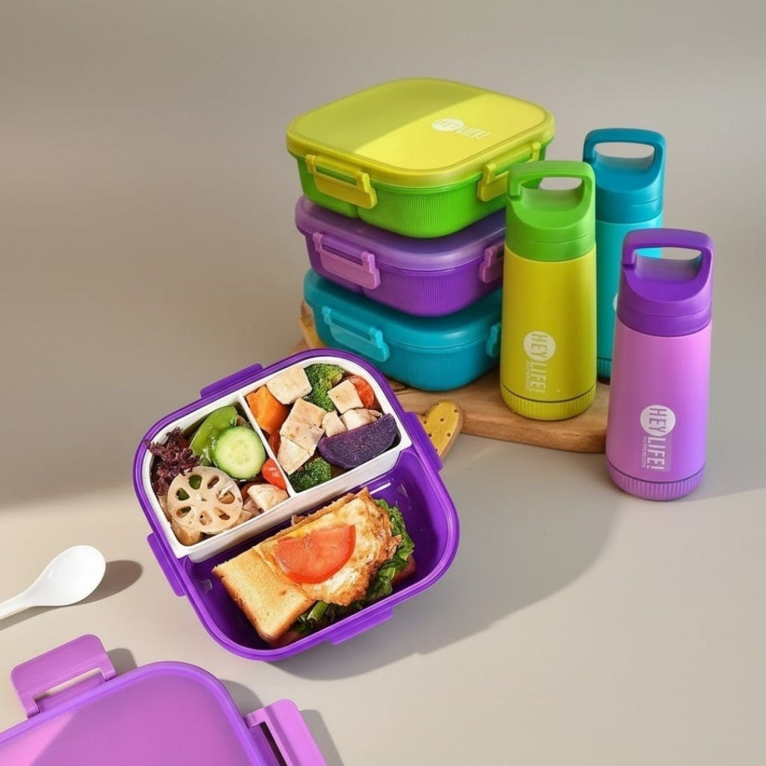 SET RECIPIENTE COMIDA CON BOTELLA 188