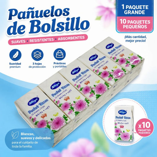SERVILLETA FLOR 10H PAQUETE 10PCS