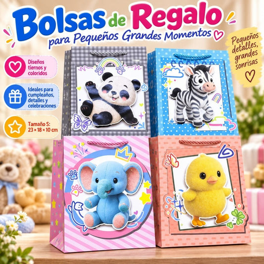 BOLSA REGALO ANIMAL S 23*18*10CM