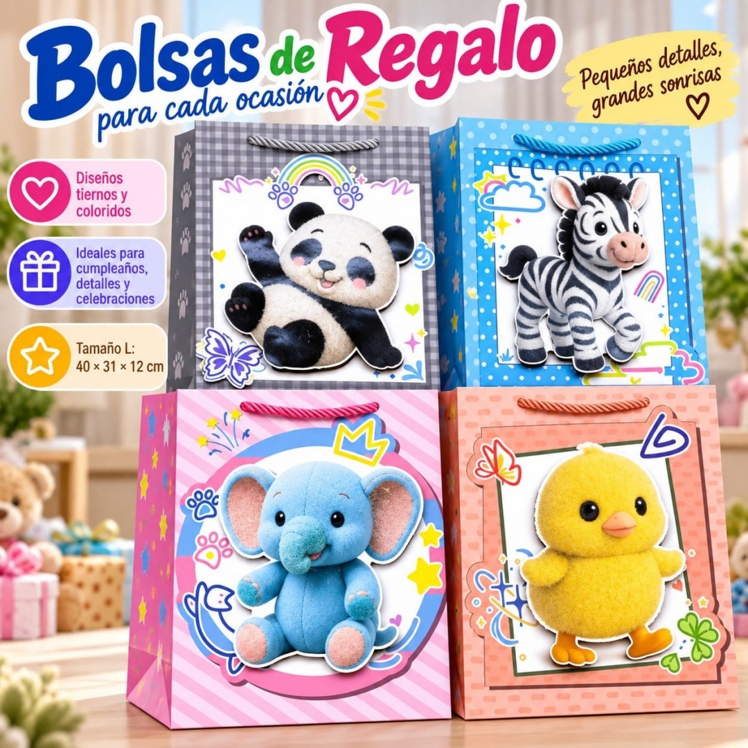 BOLSA REGALO ANIMAL L 40*31*12CM