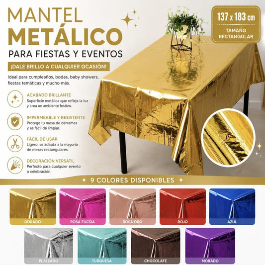 MANTEL FIESTA BRILLO 137*183