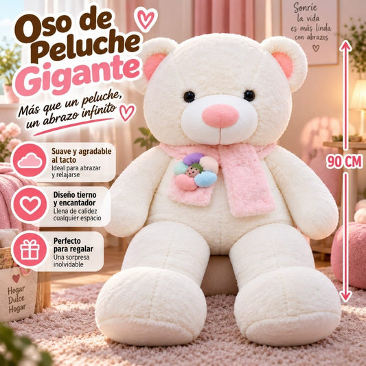 PELUCHE OSO BUFANDA FLOR 90CM