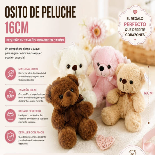 PELUCHE OSO LAZO 16CM