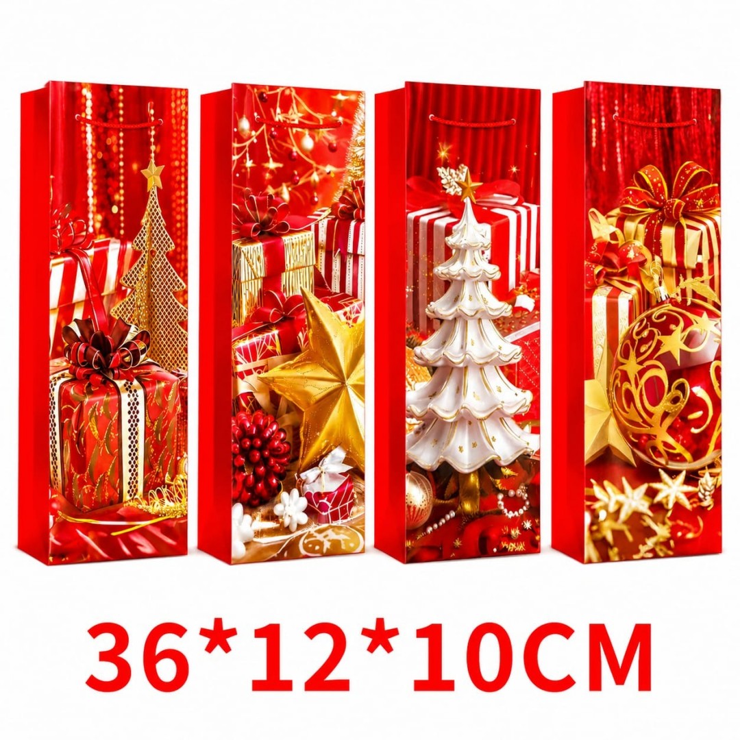 BOLSA REGALO NAVID VINO 36*12 C203