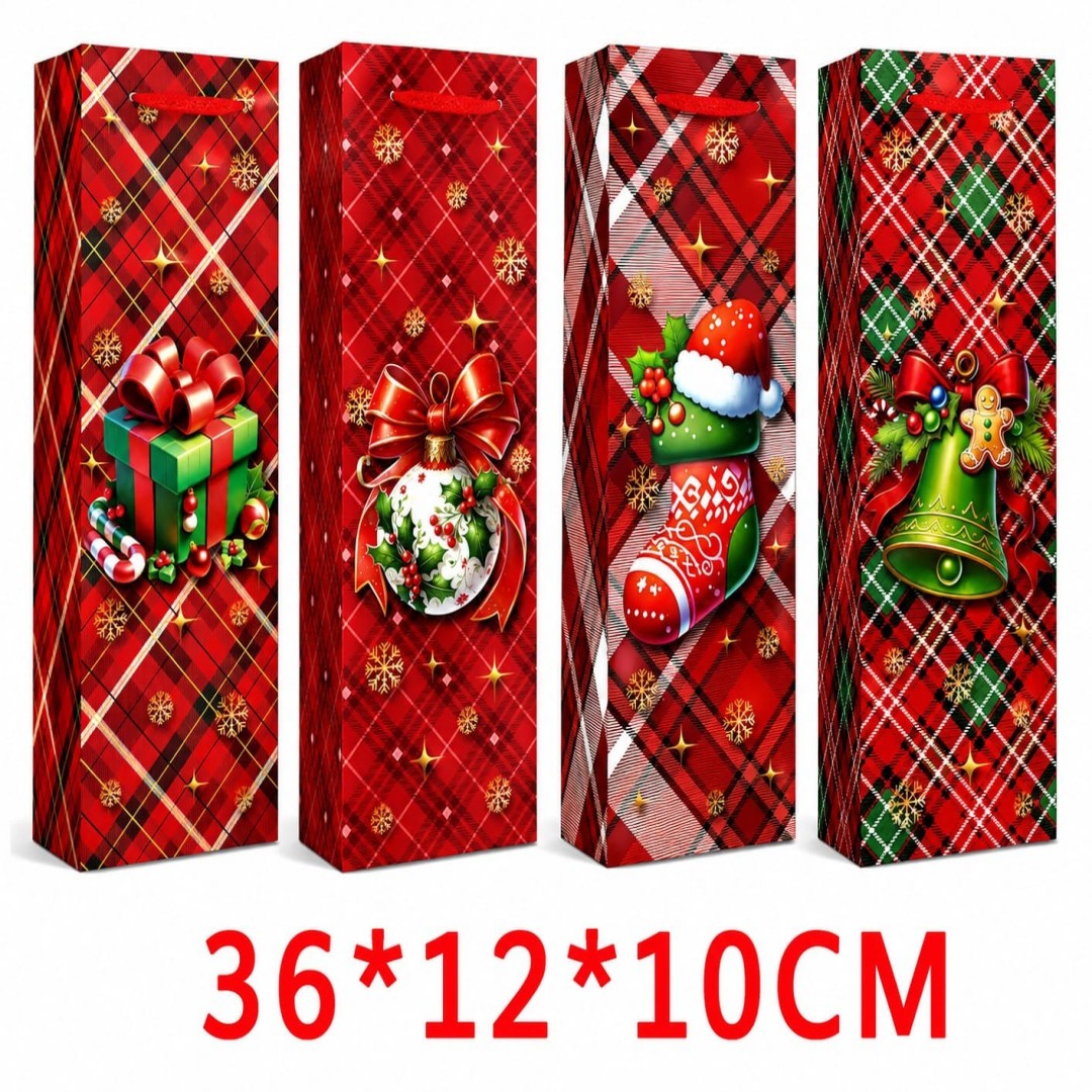 BOLSA REGALO NAVID VINO 36*12 C364