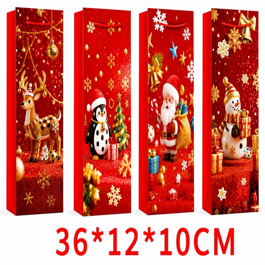 BOLSA REGALO NAVID VINO 36*12 C362