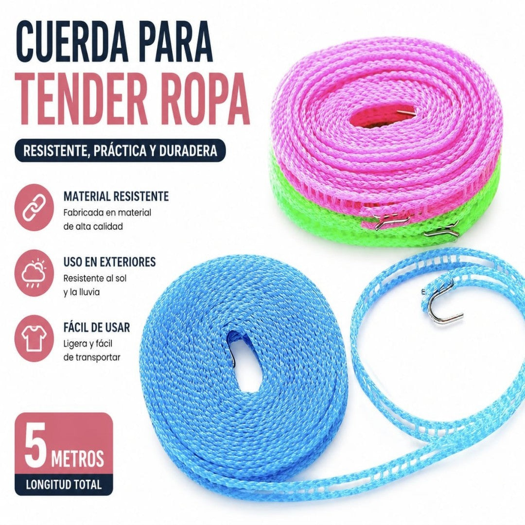 MECATE TENDEDERO ROPA 5M