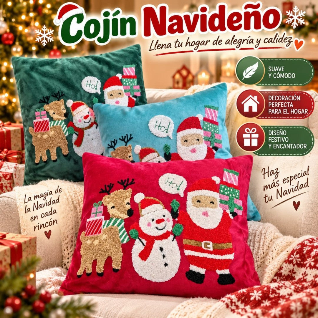 COJIN NAVIDAD 44*44CM TEJIDO