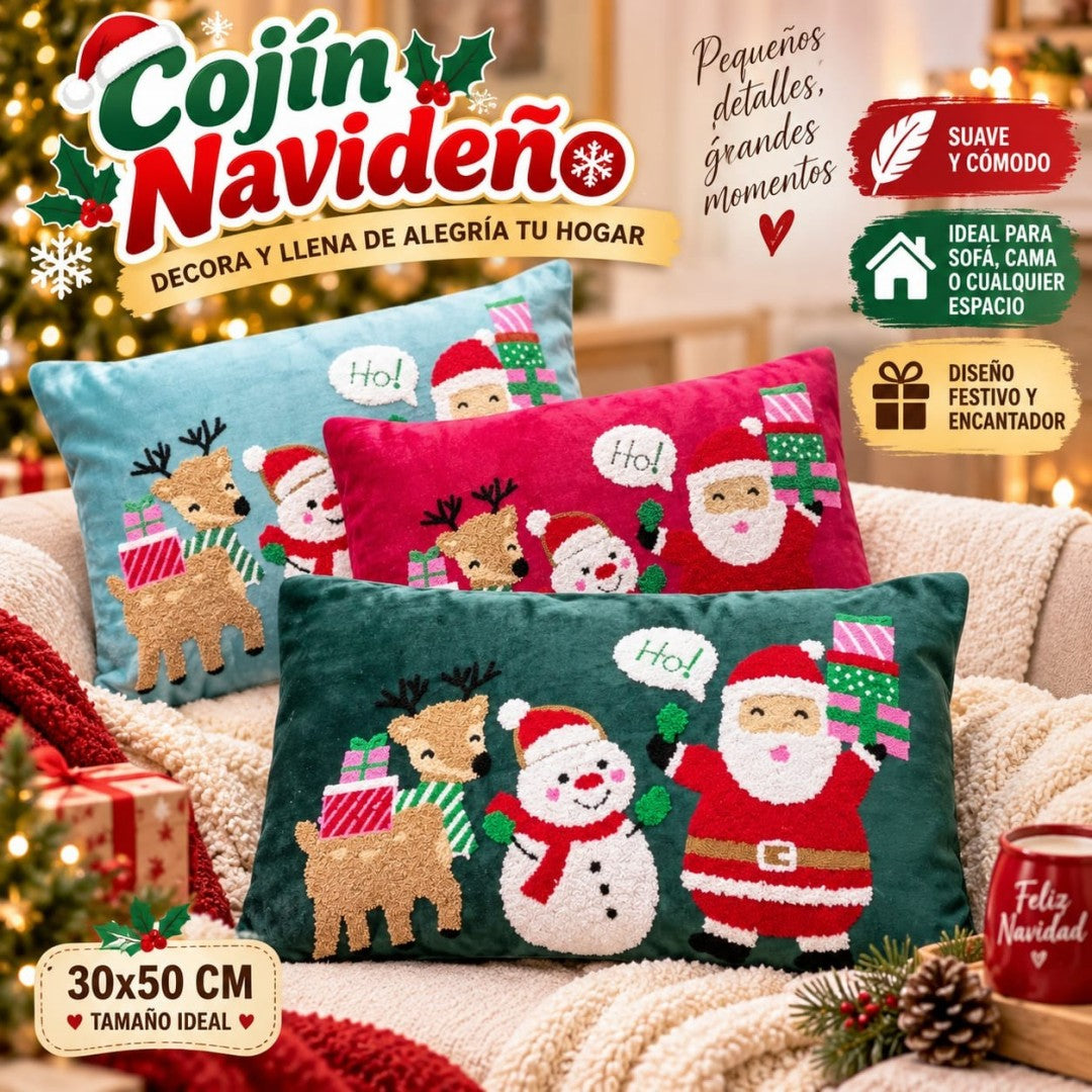 COJIN NAVIDAD 30*50CM TEJIDO B