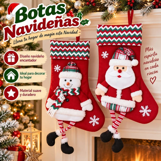 BOTAS NAVID MUNECO PIERNA
