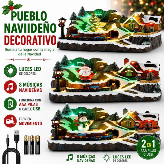 VILLA NAVIDAD LUZ SONIDO GIRA L1128ABC