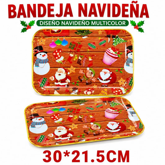BANDEJA PVC NAVIDAD PEQ 30*21 LG-2002-1