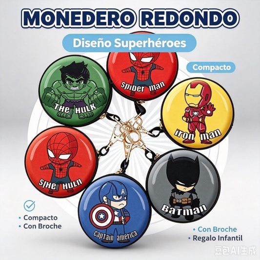 MONEDERO REDONDA PERSONAJE
