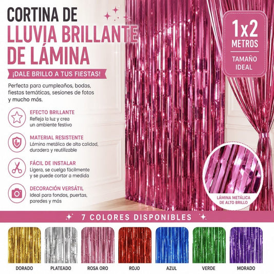 CORTINA PARA FIESTA 1*2M BRILLO