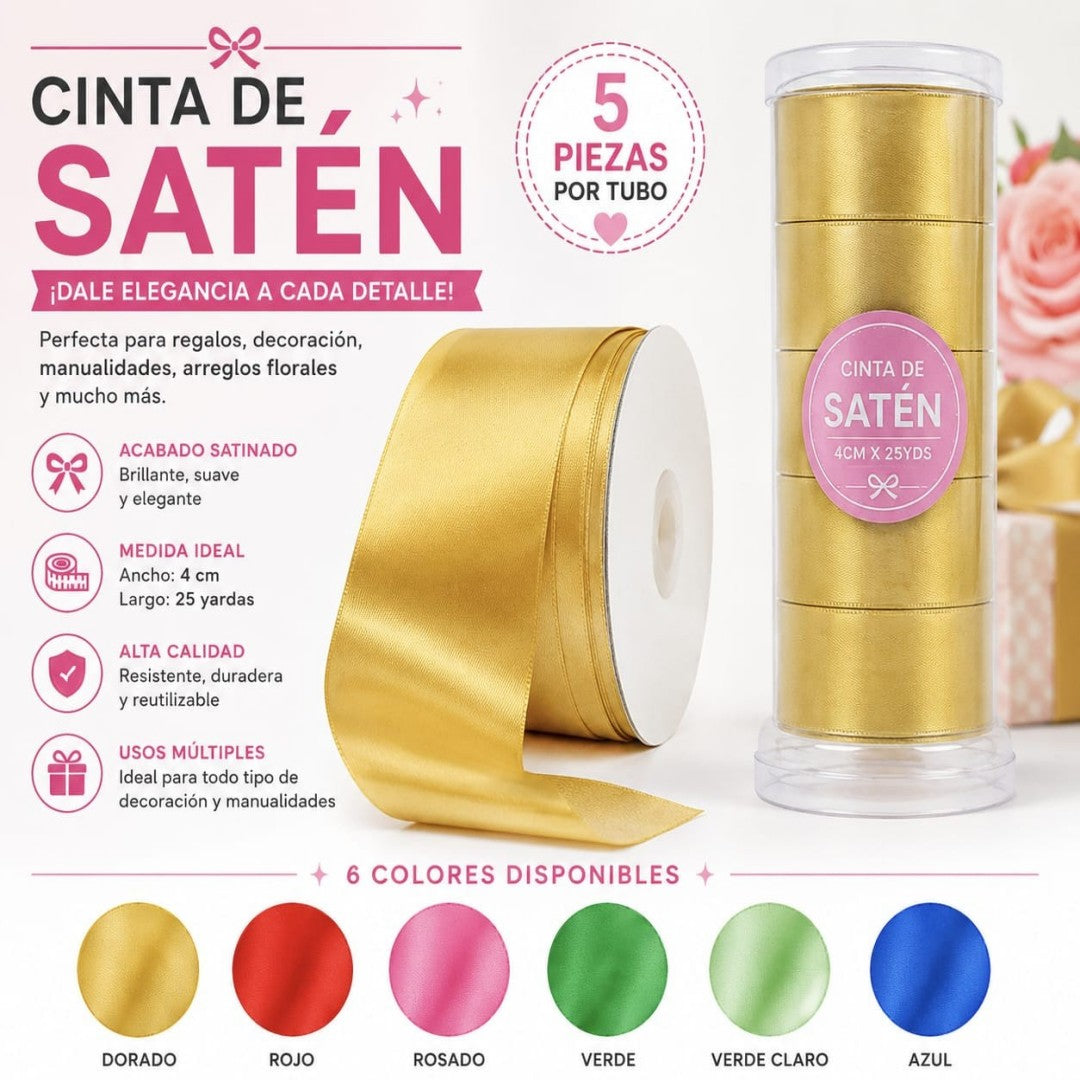 CINTA PARA LAZO 5 PCS 4CM