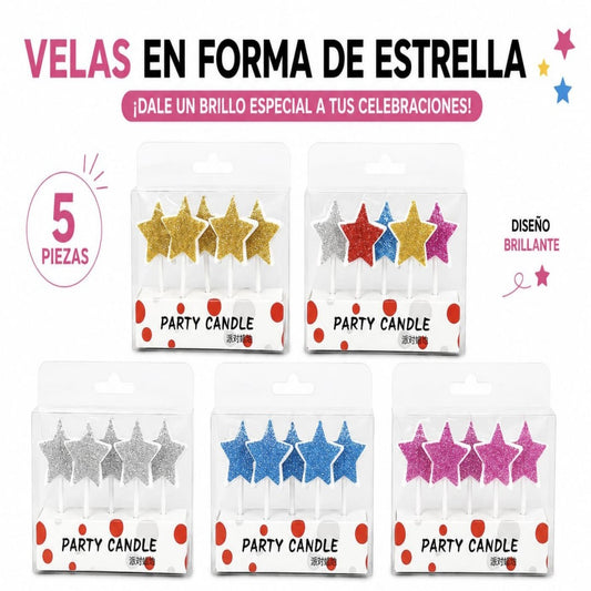 CANDELA ESTELLA ESCARCHA 5PCS