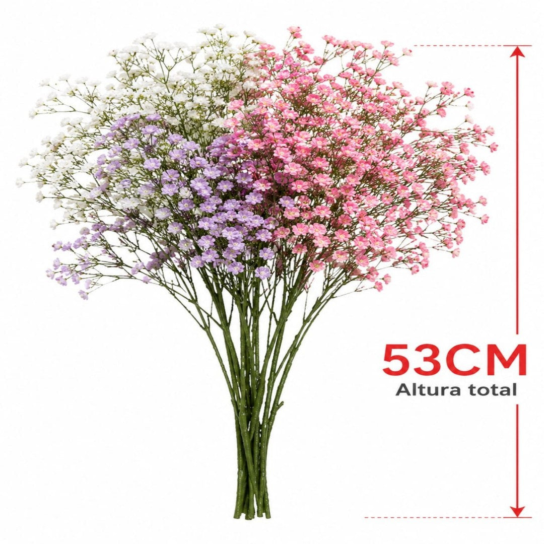 FLOR GYPSOPHILA ARTIFICIAL 5RAMO 53CM