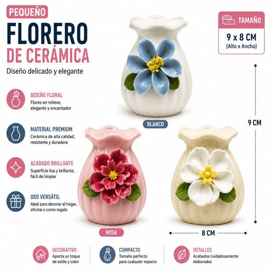 FLORERO CERAMICA 9*8CM