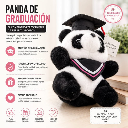 PELUCHE PANDA PARA GRADUACION