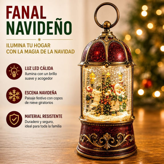 LAMPARA AGUA NAVIDENO CARRUSEL
