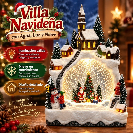 LAMPARA AGUA BOLA VILLA NIEVE