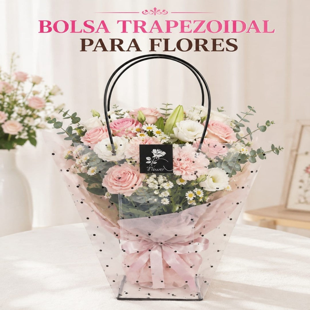 BOLSA PARA FLOR DE PVC GDE 26*15