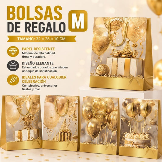BOLSA REGALO M 32*26*10CM GLOBO