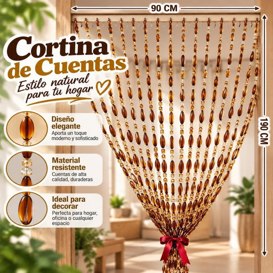 CORTINA DE CUENTAS PLASTICA PARA PUERTA 90*190CM B