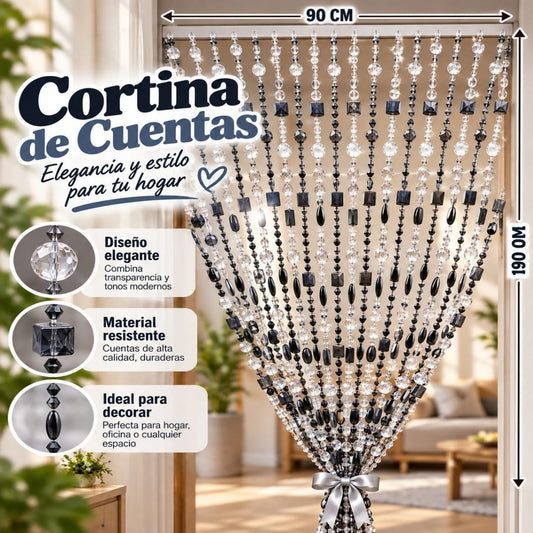CORTINA DE CUENTAS PLASTICA PARA PUERTA 90*190CM C