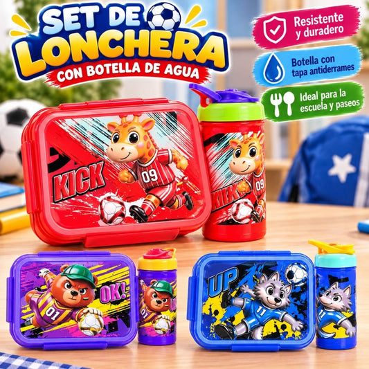 SET LONCHERA Y BOTELLA INFANTIL