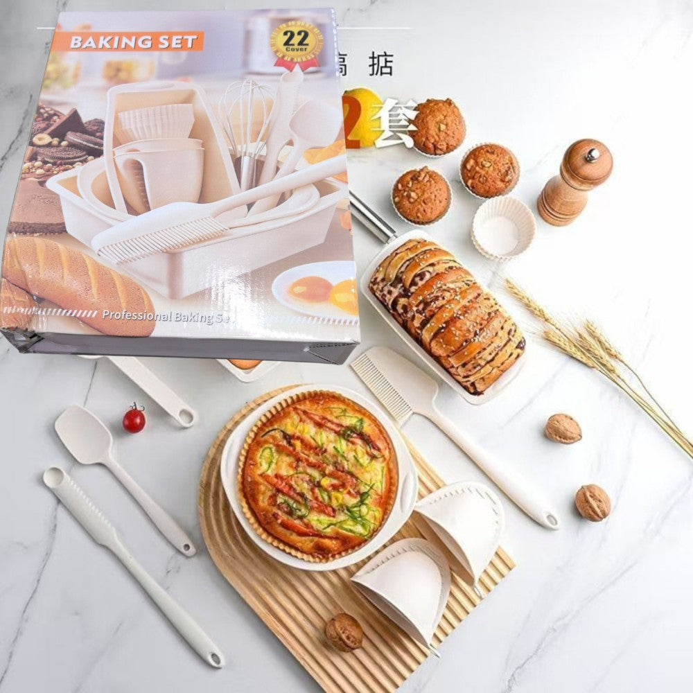 SET DE HERRAMIENTAS DE HORNEAR 22PCS SILICONA